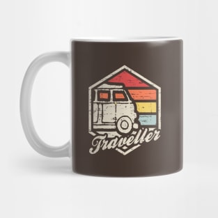 Retro Badge Traveller Dark Mug